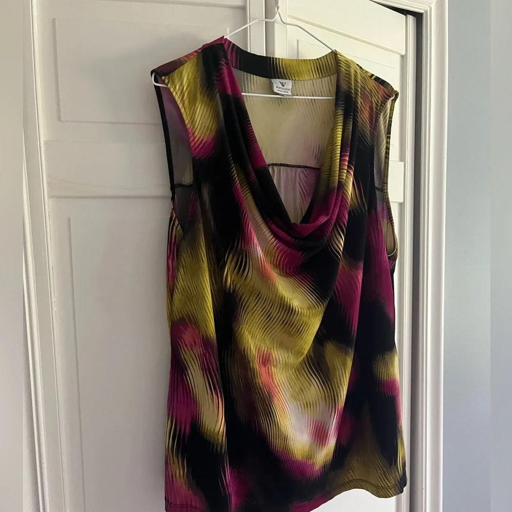Woman’s Worthington 2x sleeveless stretch top with cowl neck. $12 - Picture 2 of 6